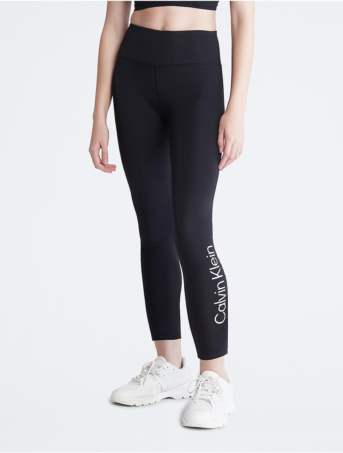 Calvin Klein Womens Performance Sleek High Rise 7/8 Leggings - Black - L Product Image