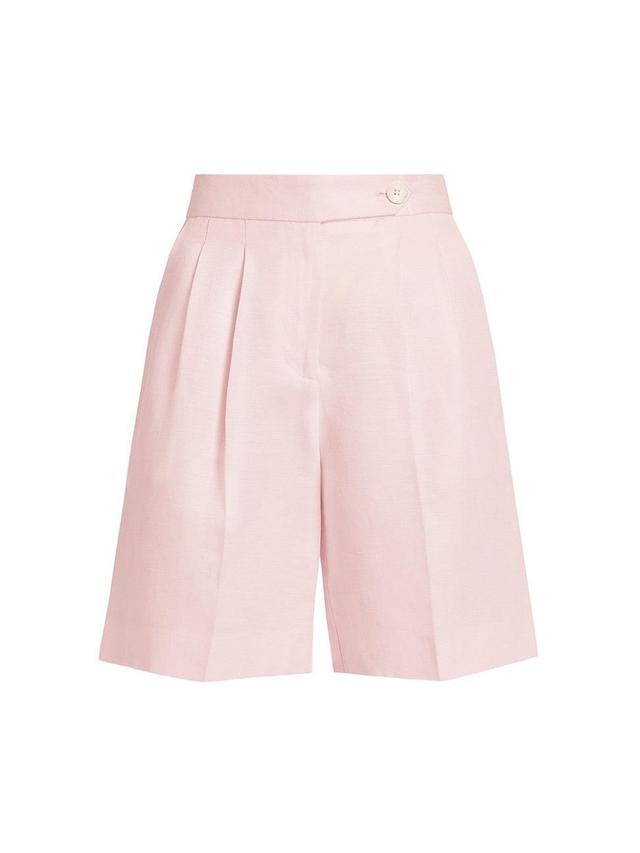 Womens Terri Linen-Blend Pleated Shorts Product Image