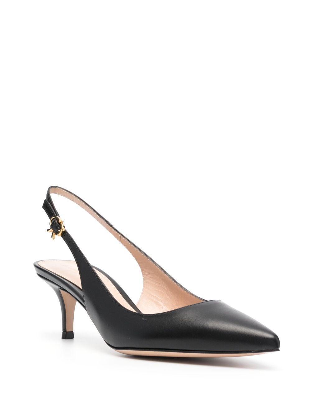 Ribbon 55mm Slingback Pumps In Black Product Image