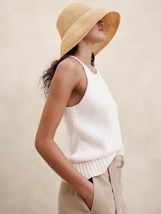 Shoreline Raffia Bucket Hat  by Hampui Product Image