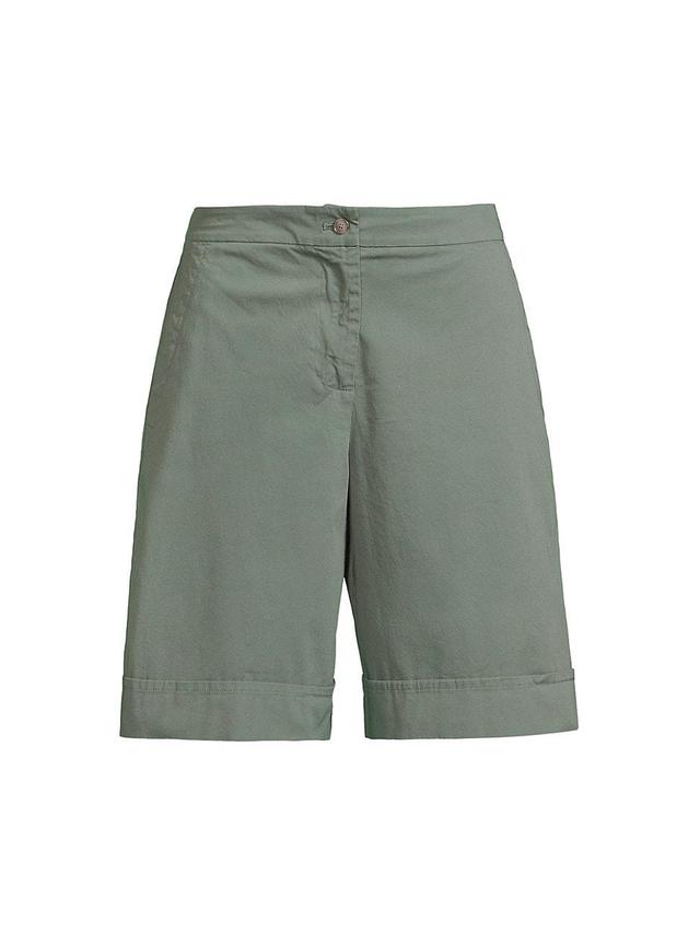 Womens Stretch-Cotton Bermuda Shorts Product Image