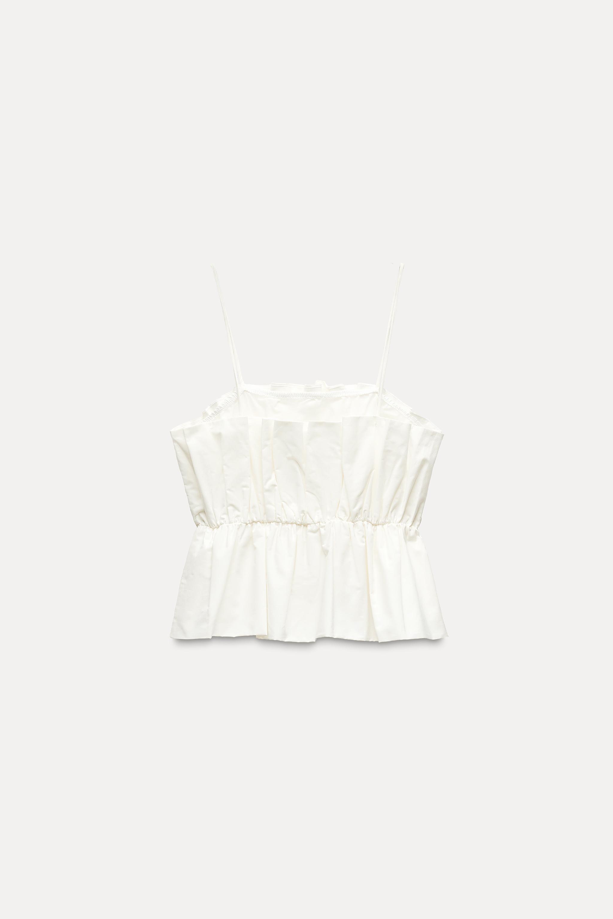 GATHERED POPLIN TOP Product Image