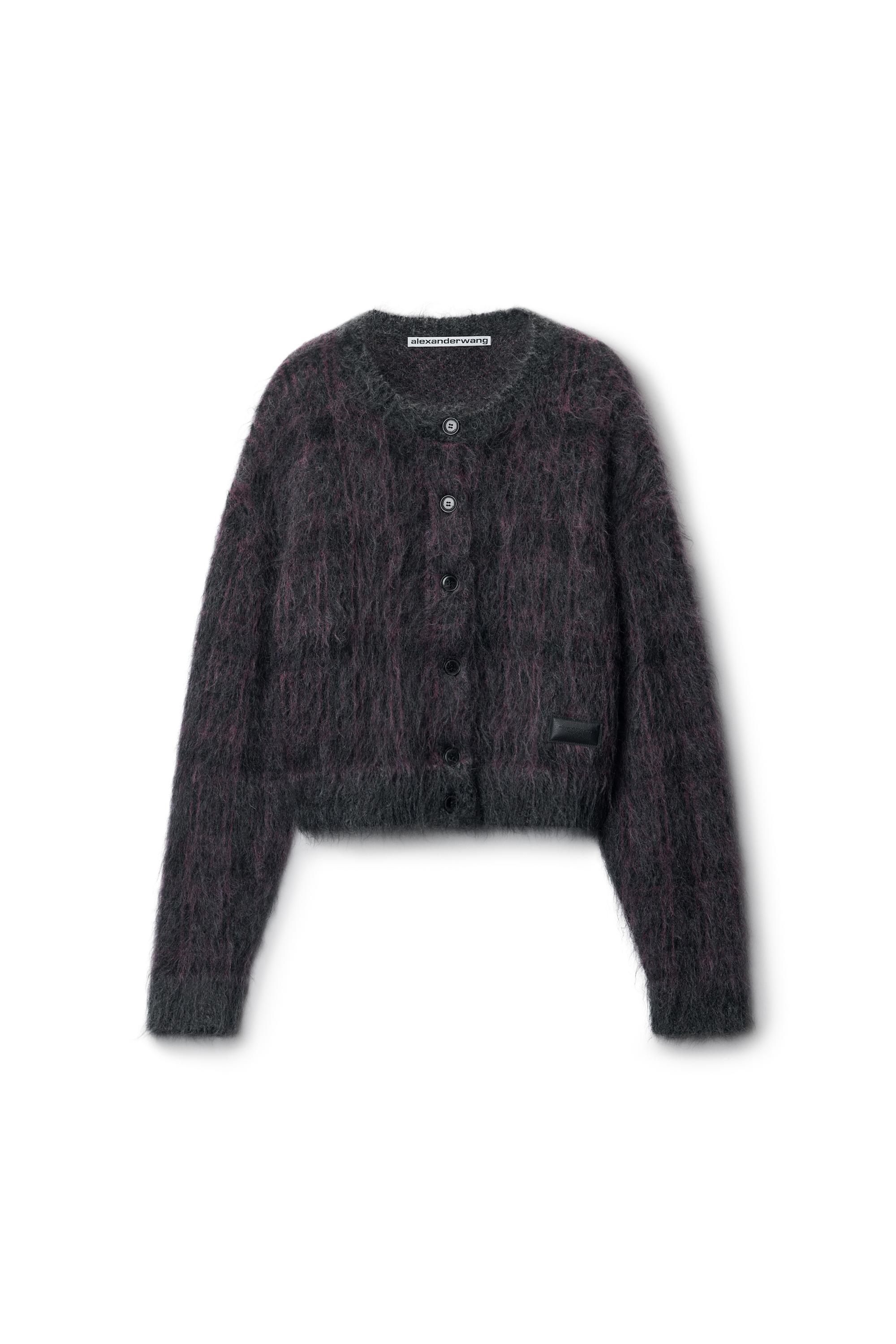 Plaid Cardigan In Jacquard Knit Product Image