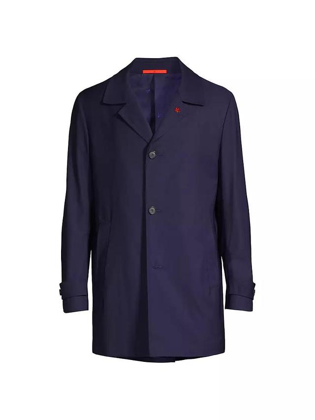 Wool-Blend Longline Rain Coat Product Image