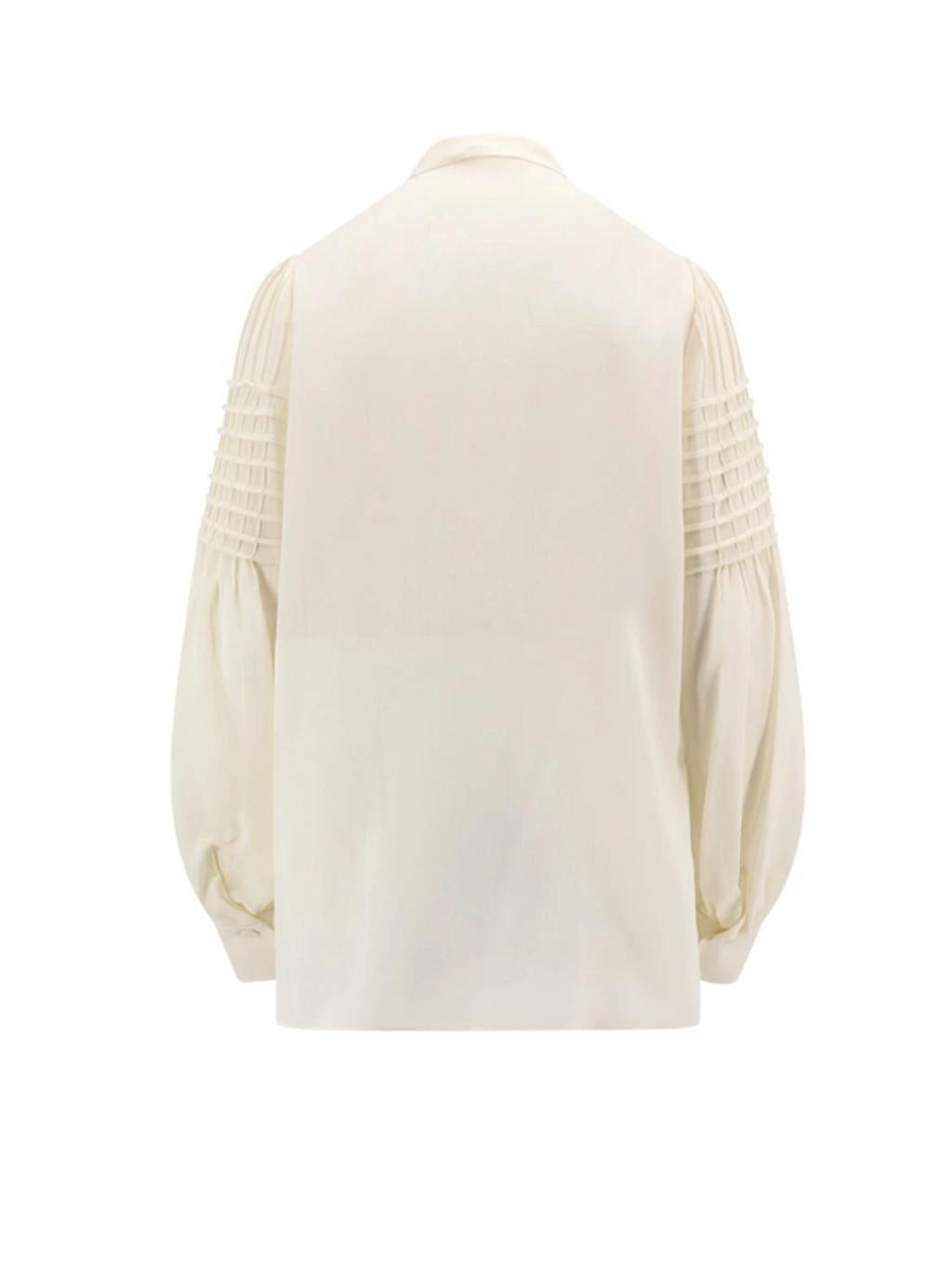 Tie-detailed Tunic In Neutrals Product Image