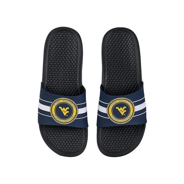 FOCO West Virginia Mountaineers Stripe Raised Slide Sandals, Mens Product Image