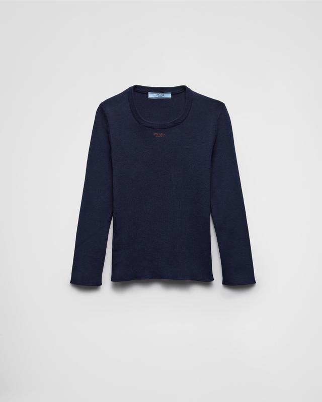 Cotton crew-neck sweater Product Image