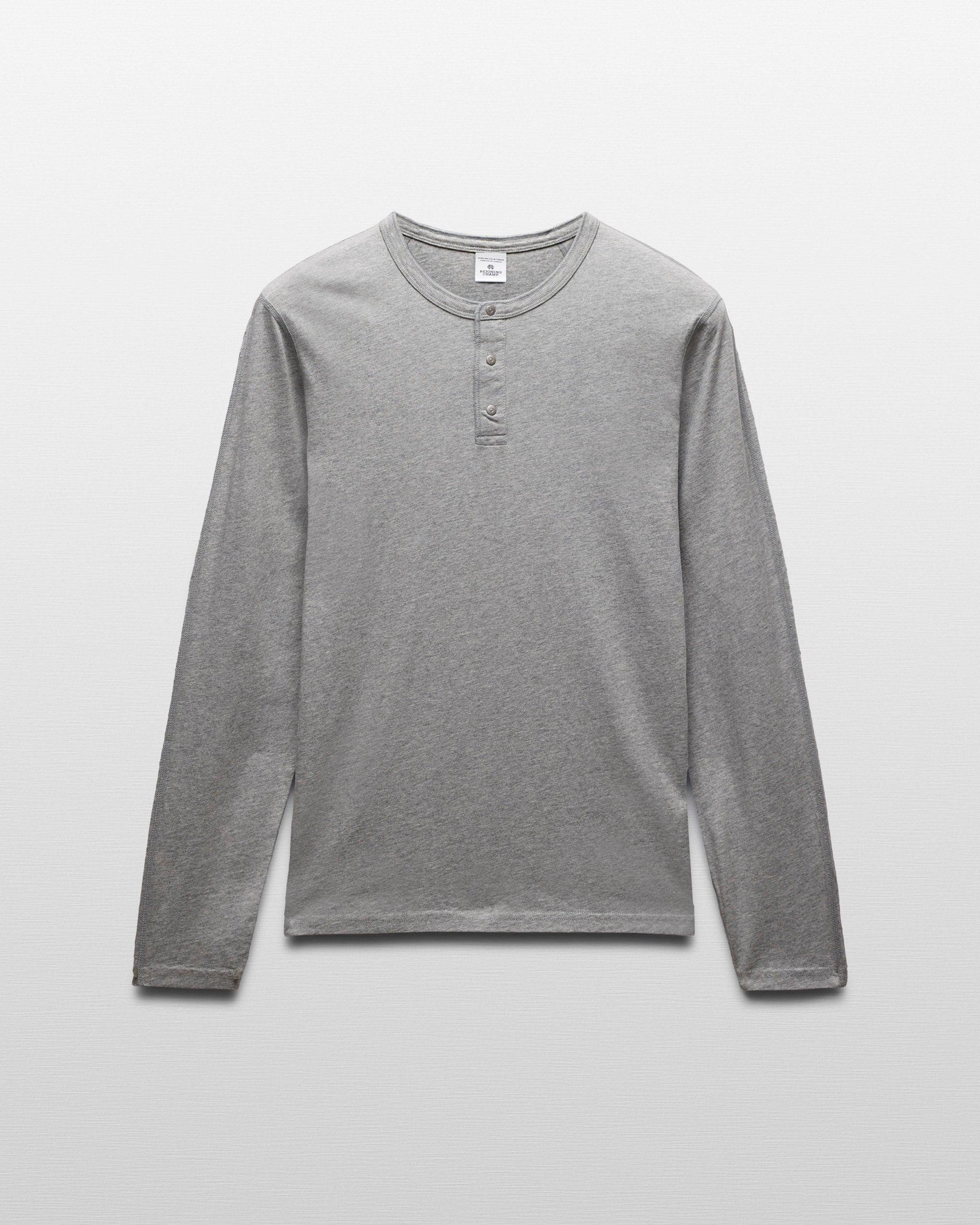 Lightweight Jersey Long Sleeve Henley Male Product Image