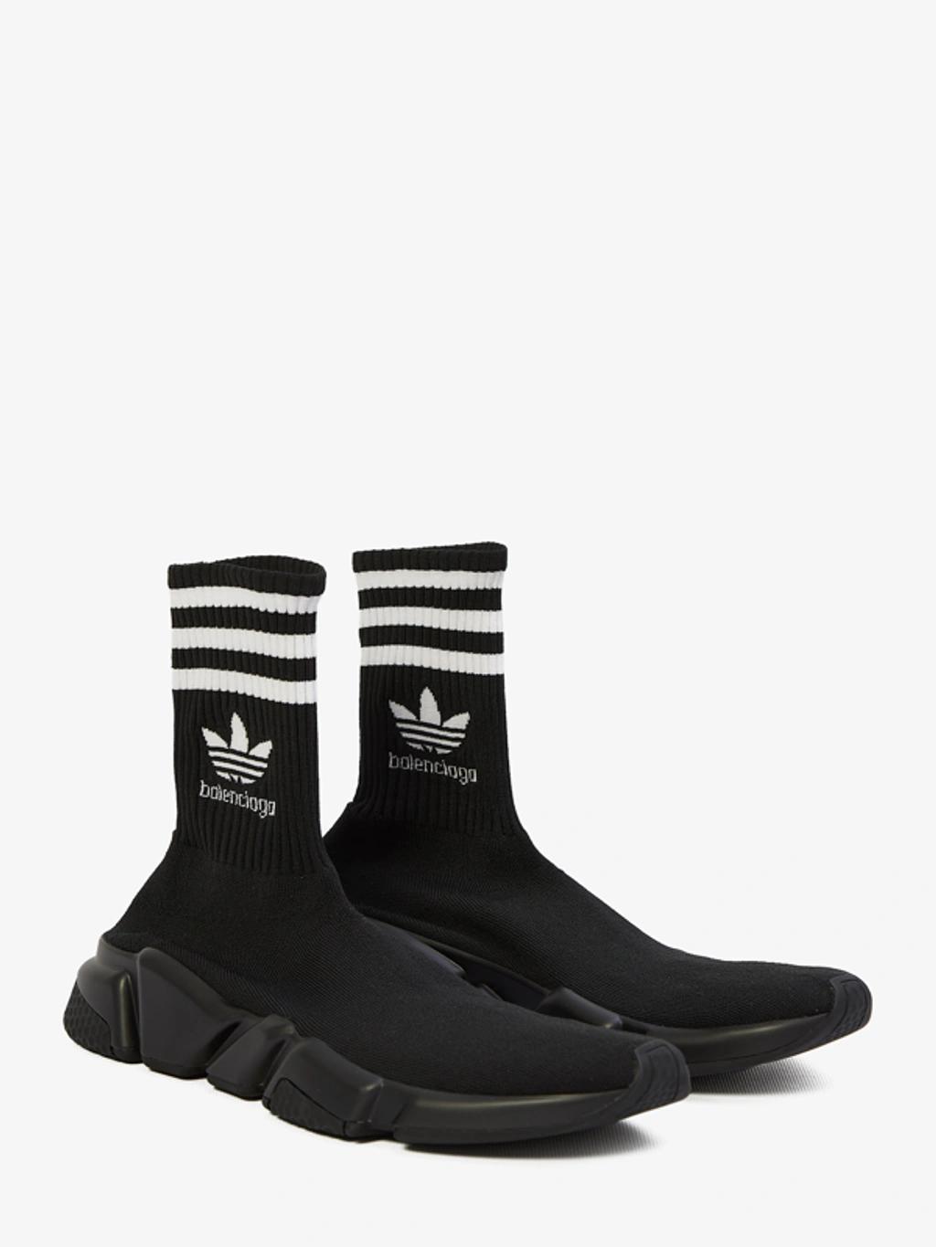 BALENCIAGA Adidas Speed Lt Sneakers In Black White Product Image