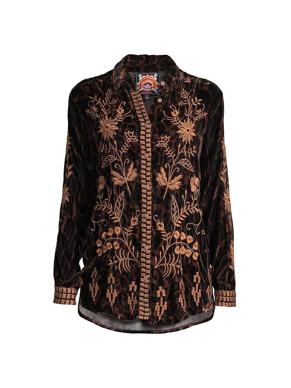 Womens Georgina Velvet Oversized Shirt Product Image