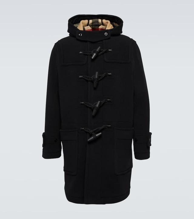 BURBERRY Greenwich Wool-blend Coat In Black Ip Chk Product Image