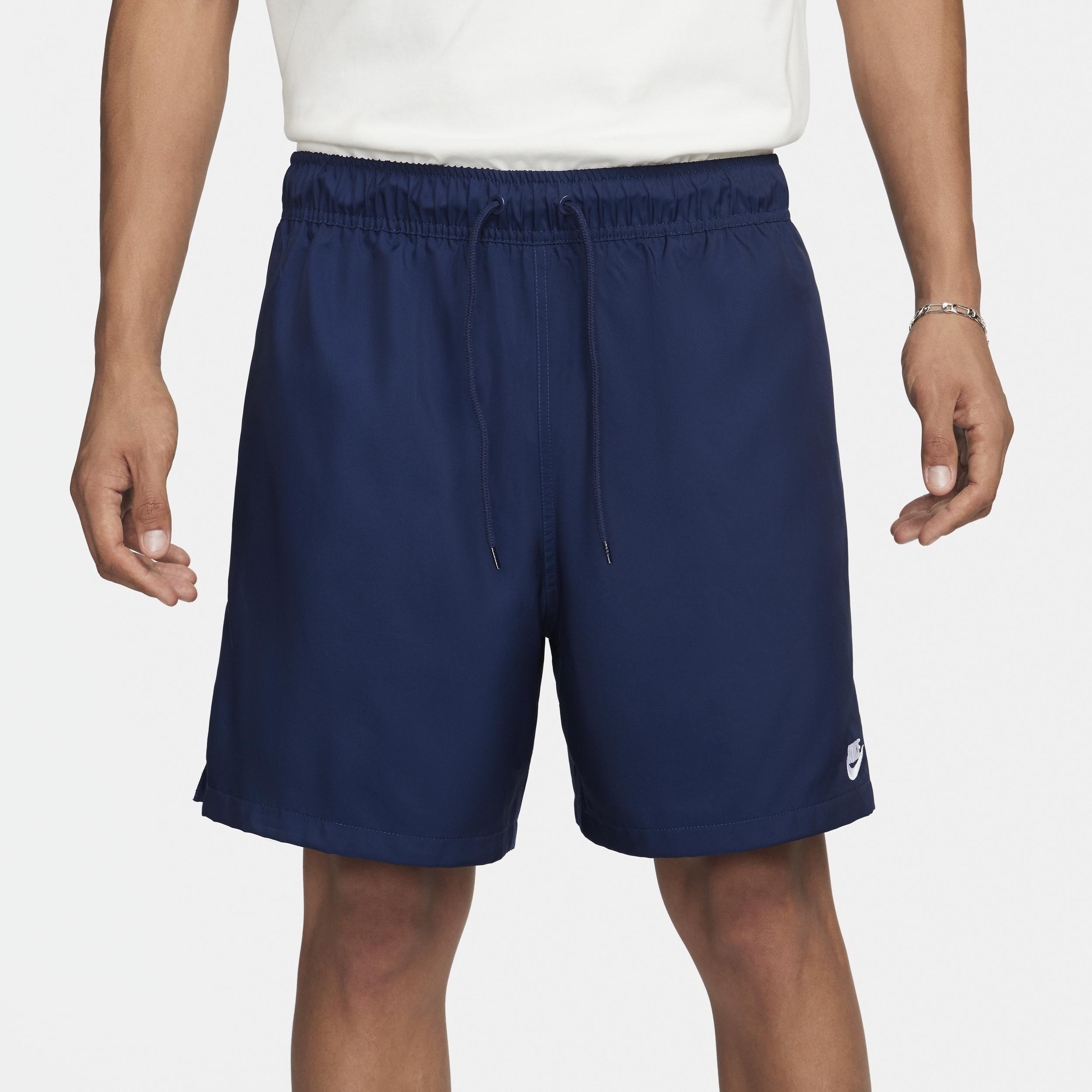 Mens Nike Club Woven Flow Shorts Black Navy Product Image