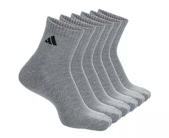 Adidas Men's Athletic Cushioned Quarter Socks 6 Pairs Product Image