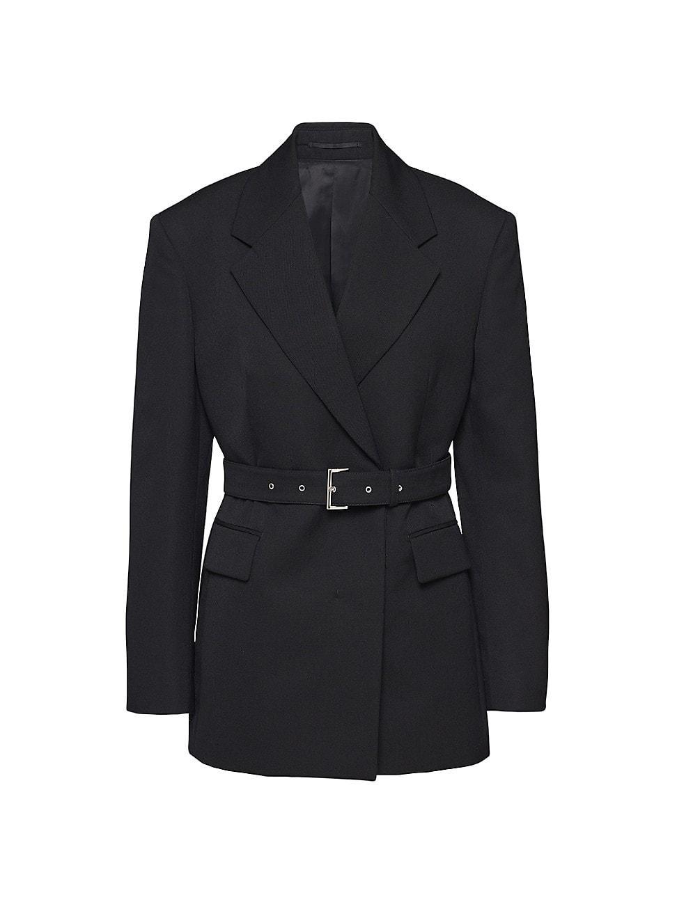 Womens Single-Breasted Gabardine Blazer Product Image