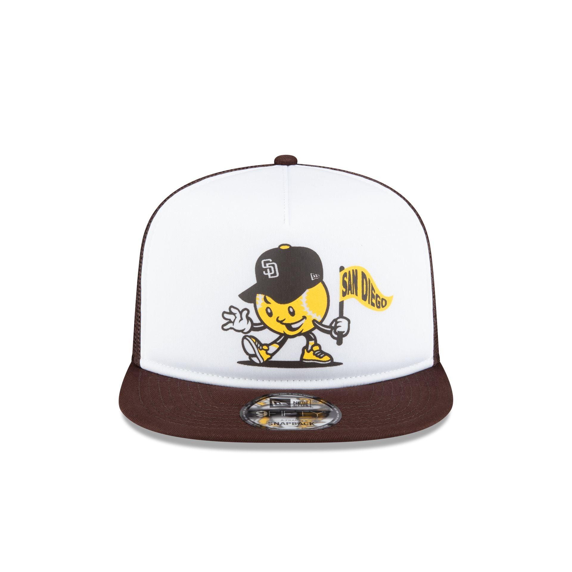 San Diego Padres Court Sport 9FIFTY A-Frame Trucker Hat Male Product Image