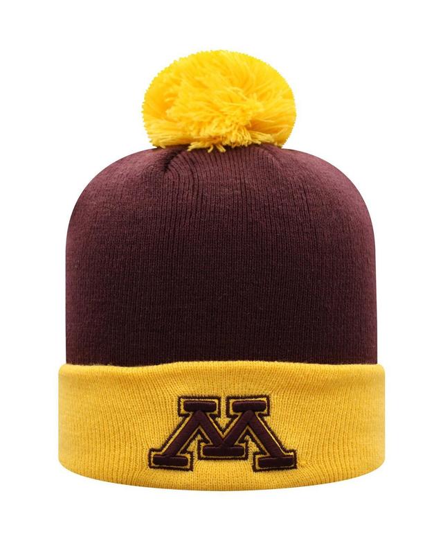 Mens Top of the World Maroon Minnesota Golden Gophers Core 2-Tone Cuffed Knit Hat with Pom - Maroon Product Image