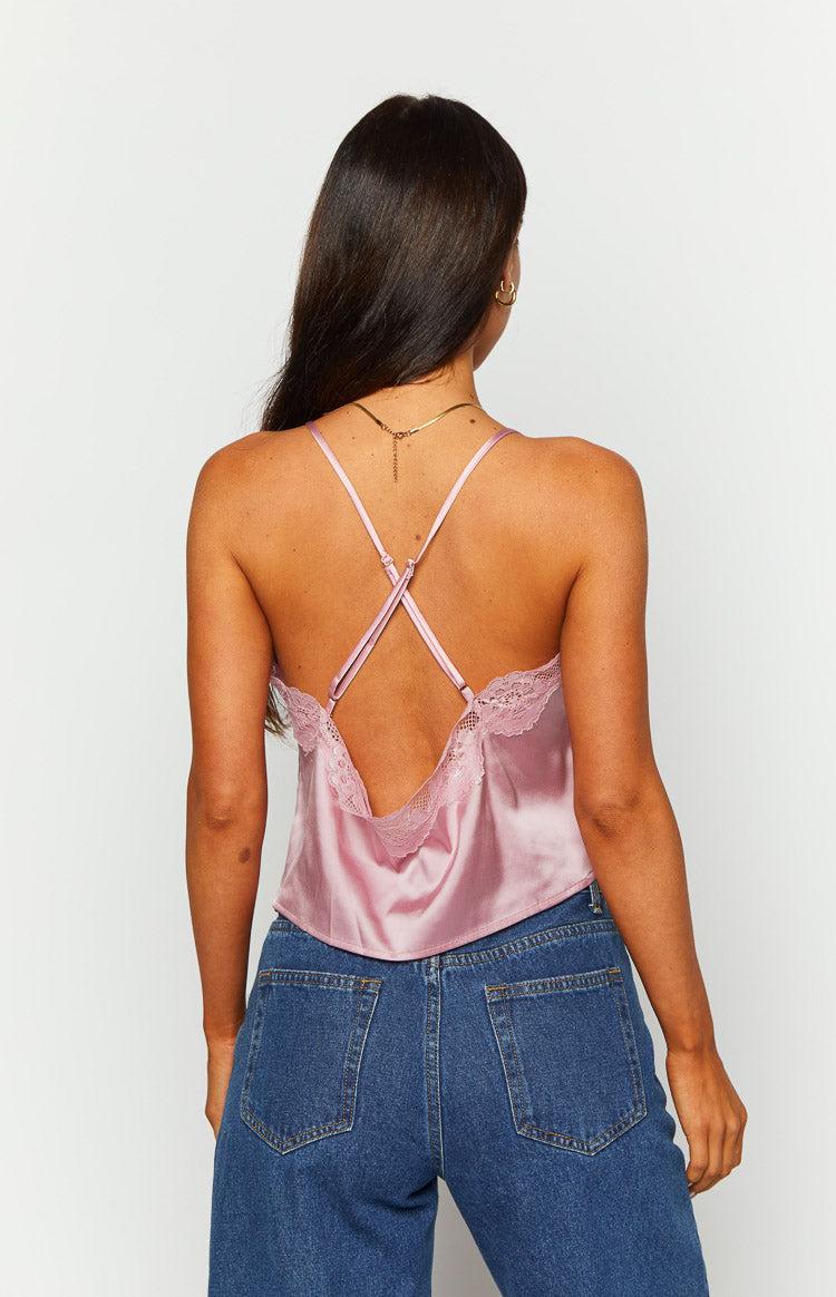 Tammy Pink Lace Cami Top Product Image