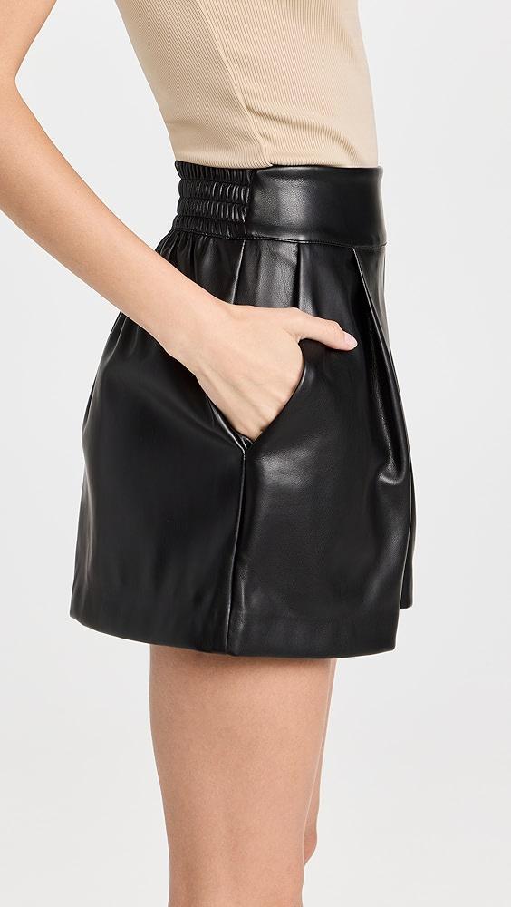 Susana Monaco Faux Leather Pleated Shorts | Shopbop Product Image