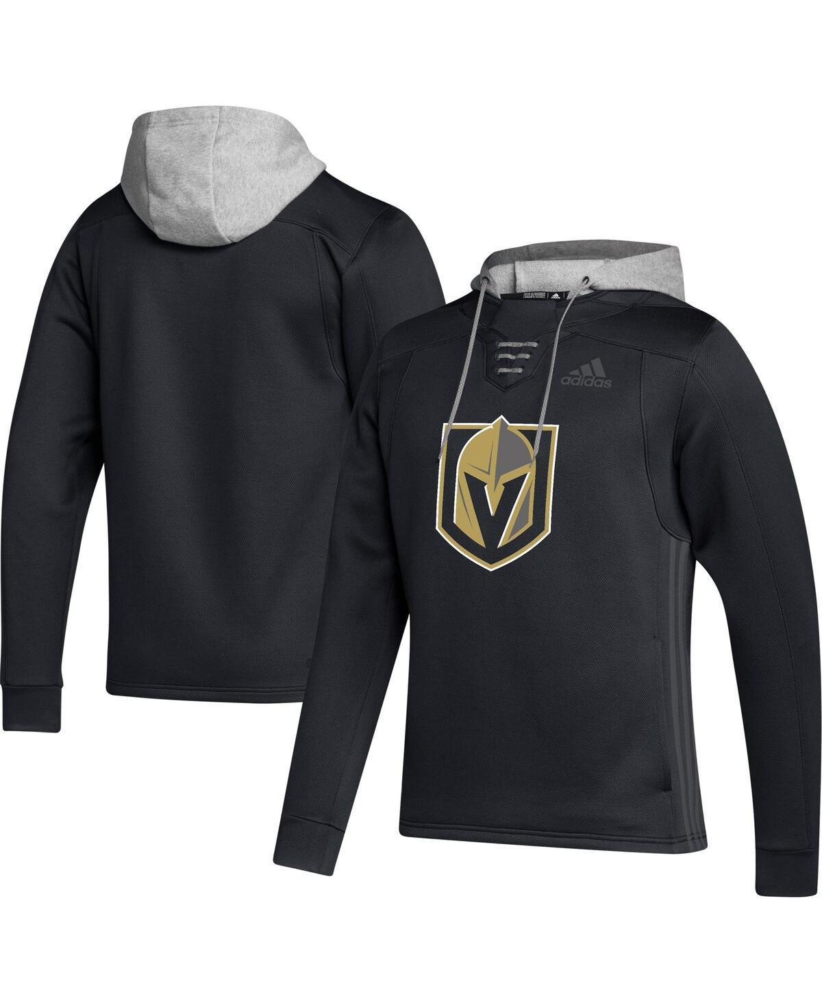 Mens adidas Black Vegas Golden Knights Skate Lace Team Pullover Hoodie Product Image