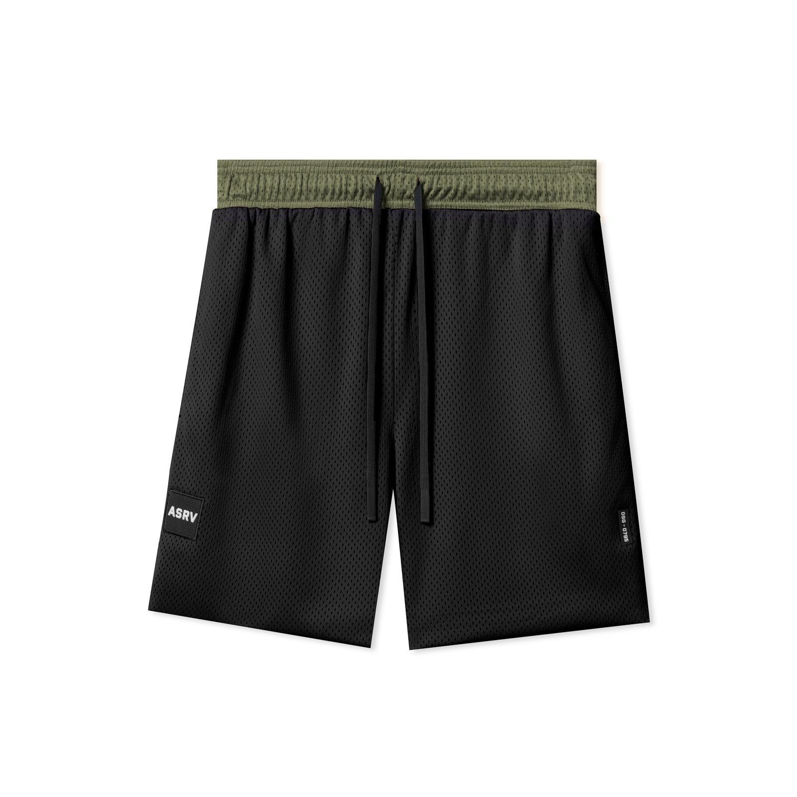 0795. SilverPlus™ Mesh Reversible Short  - Olive/Black Product Image