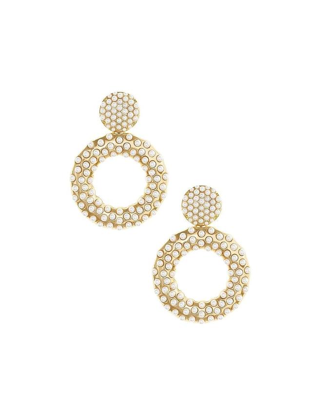 Ettika Youre The Moment Imitation Pearl Earrings in 18K Gold Plating Product Image