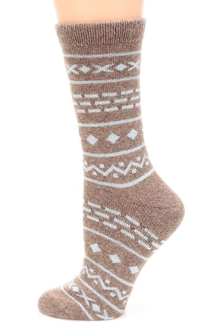 Women's Aztec Wool Blend Crew Socks Female Product Image