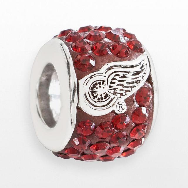 LogoArt Detroit Red Wings Sterling Silver Crystal Logo Bead, Womens, Siam Product Image