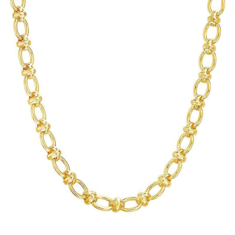 Paige Harper 14k Gold Plated Oval Link Chain Necklace - 18 in., Womens Gold Tone Product Image