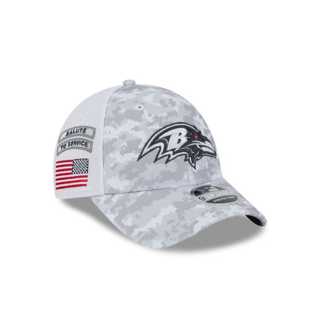 Baltimore Ravens 2024 Salute to Service 9FORTY Stretch-Snap Hat Male Product Image