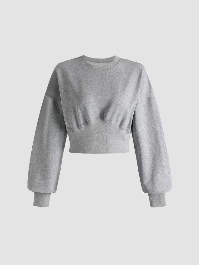 Solid Essential Cropped Sweatshirt Product Image