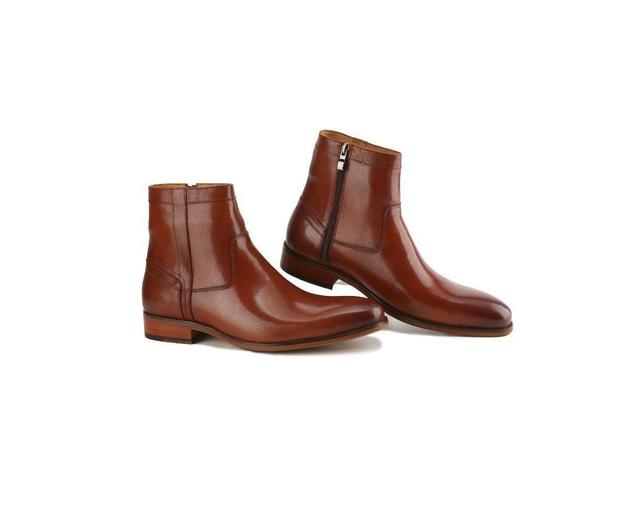 Gino Vitale Mens Handcrafted Genuine Leather Side Zip Dress Boot Product Image