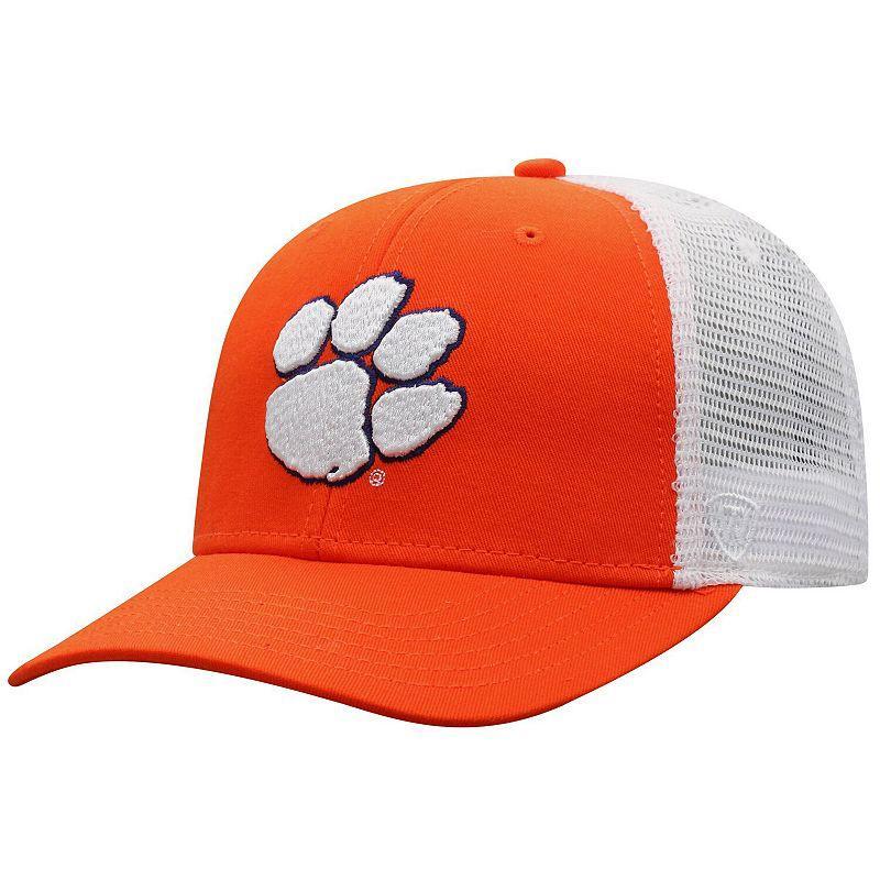 Mens Top of the World /White Clemson Tigers Trucker Snapback Hat Product Image