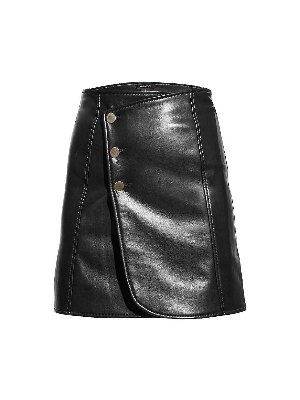 Womens Allison Recycled Leather Skirt Product Image