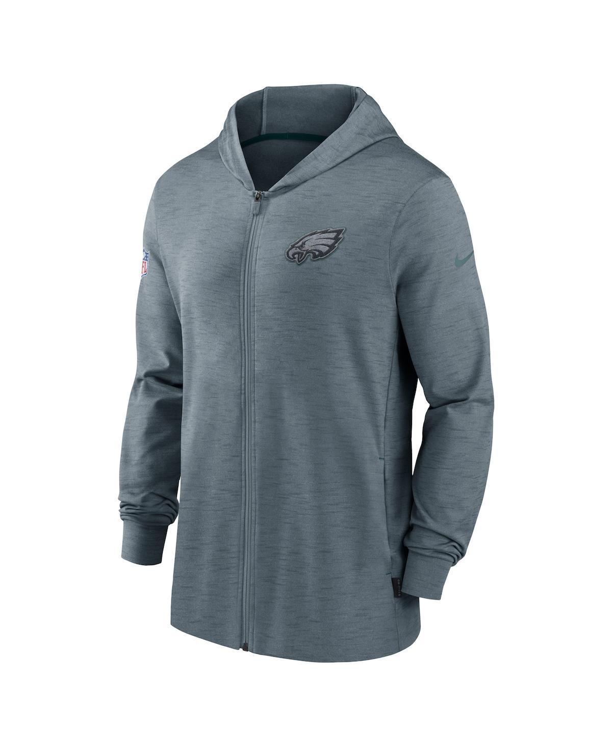 NIKE Men's Heather Gray Philadelphia Eagles Sideline Team Pop Full-zip Hoodie Jacket Product Image