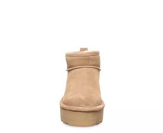 Bearpaw Womens Retro Shorty Solid Water Resistant Fur Boot Product Image