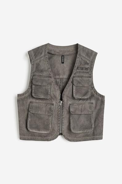 Distressed-look Cargo Vest Product Image