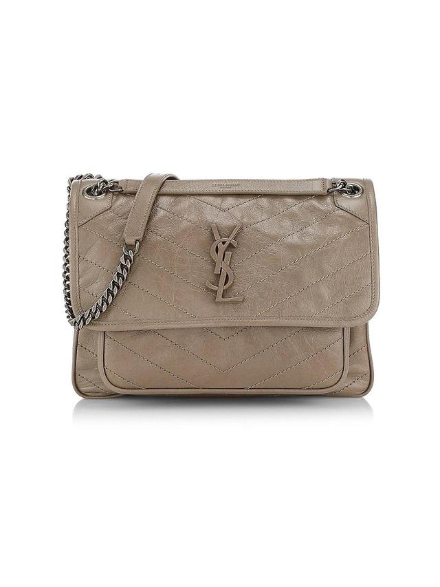 Womens Medium Niki Leather Shoulder Bag Product Image