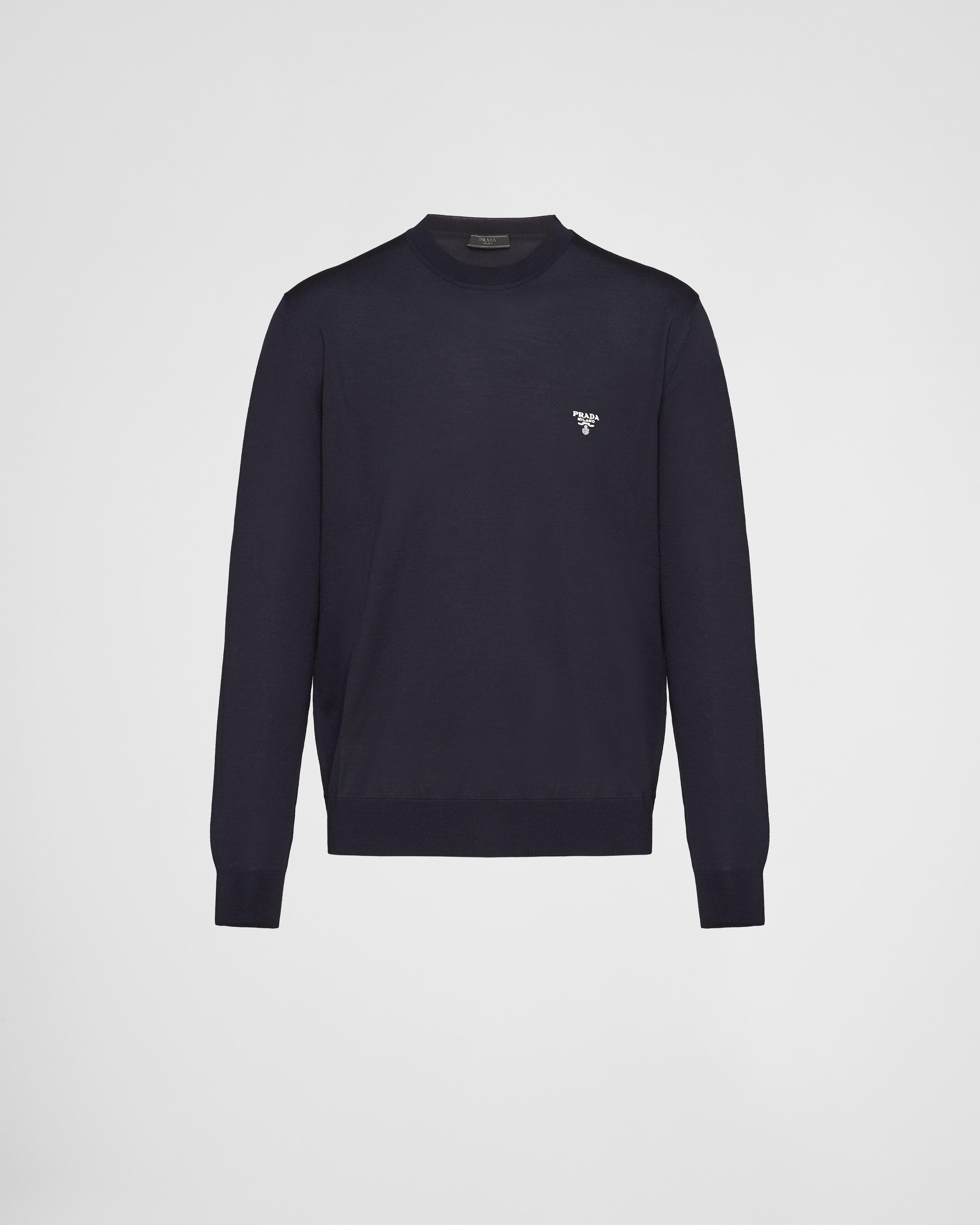 Superfine wool crew-neck sweater Product Image