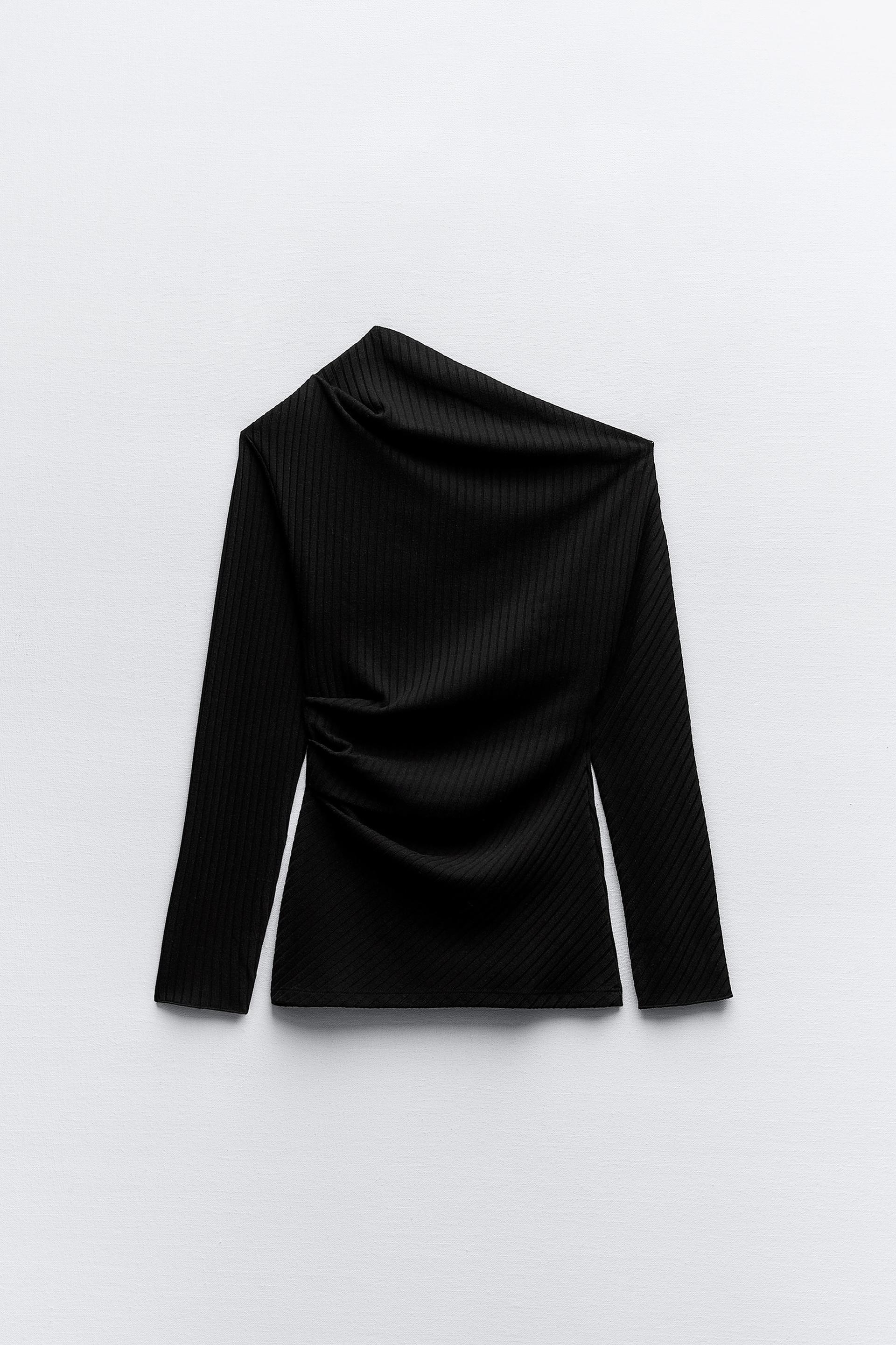 ASYMMETRIC RIBBED TOP Product Image