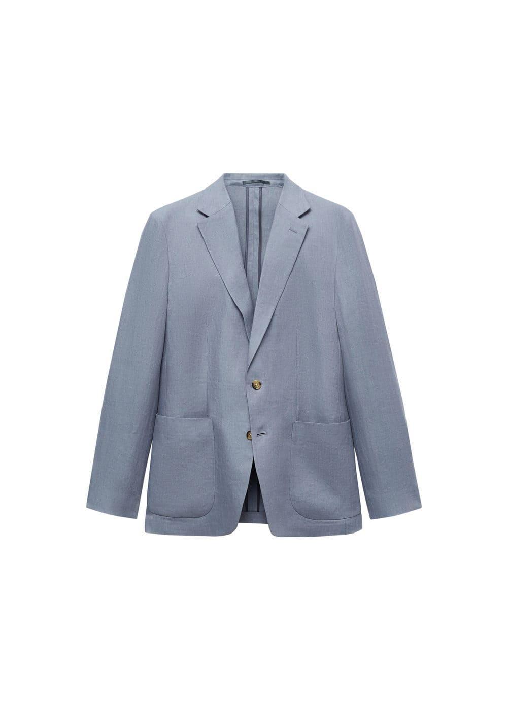 Mango Mens Herringbone Linen Suit Jacket Product Image