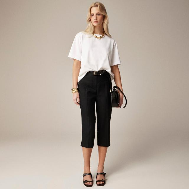 Kate capri pant in stretch linen blend Product Image