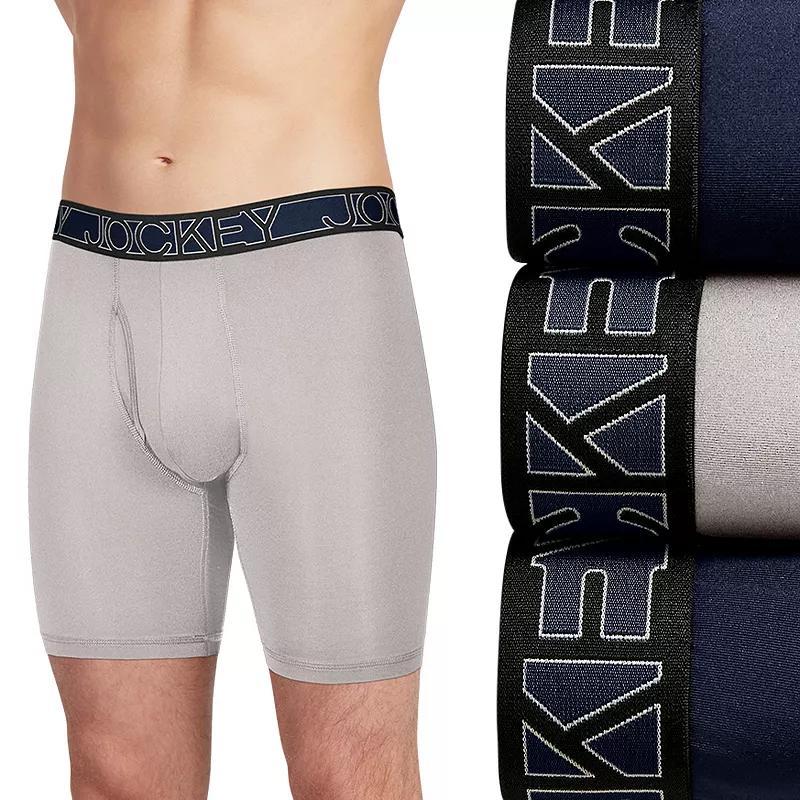 Mens Jockey 3-Pack Active Microfiber 9 Long Leg Boxer Briefs Product Image