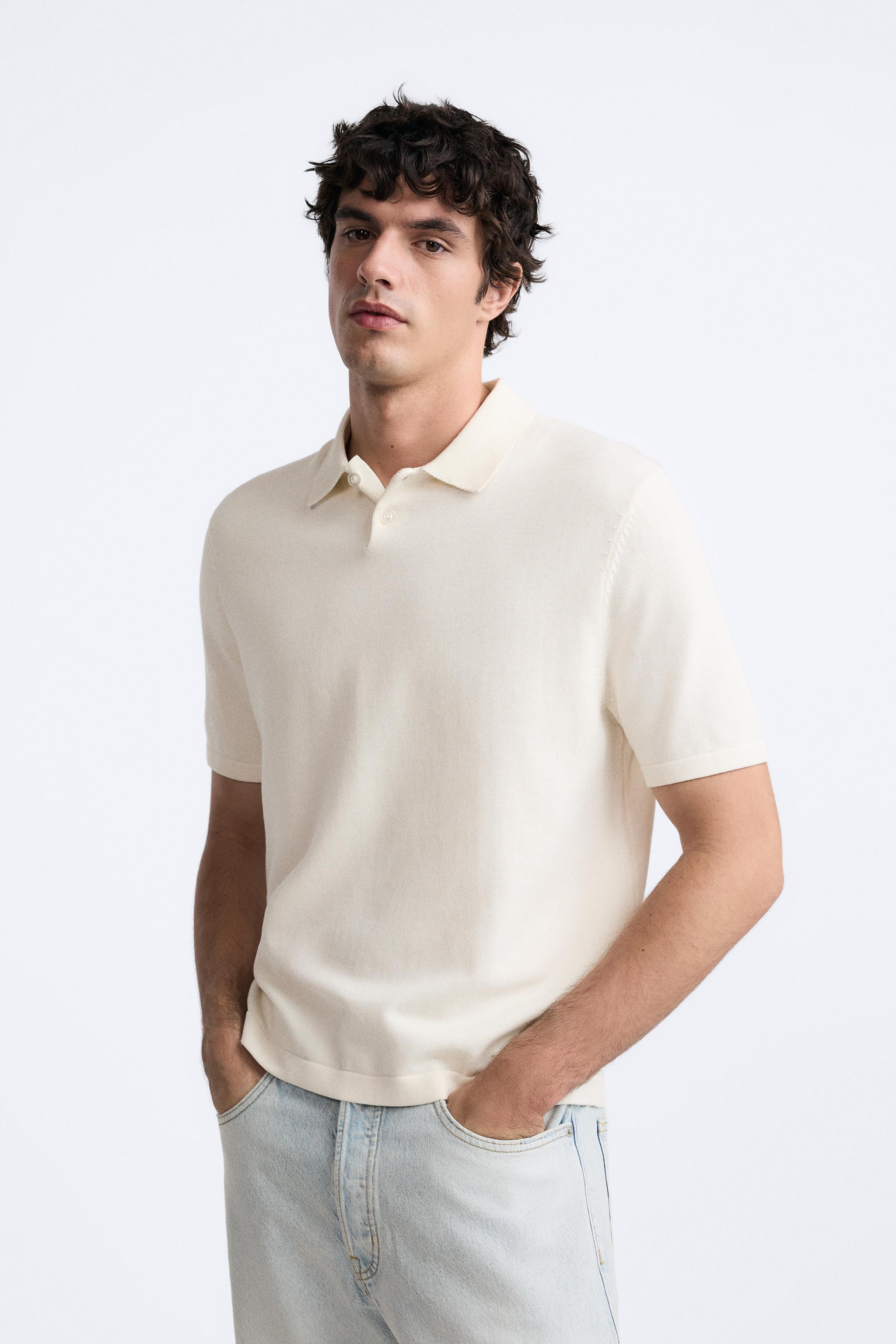 COTTON - SILK BLEND KNIT POLO Product Image