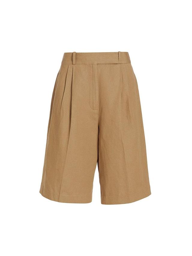 Womens Jenny Cotton & Linen Twill Bermuda Shorts Product Image