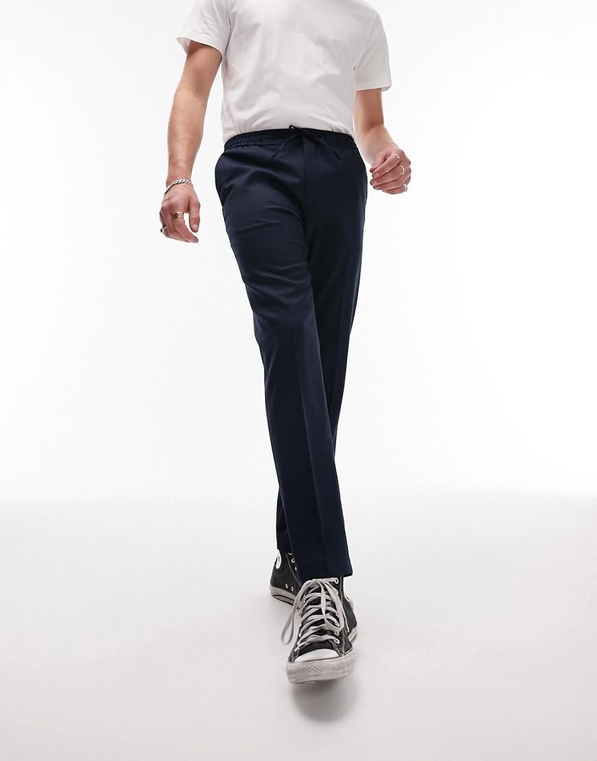 Topman skinny smart pants with elasticated waistband Product Image