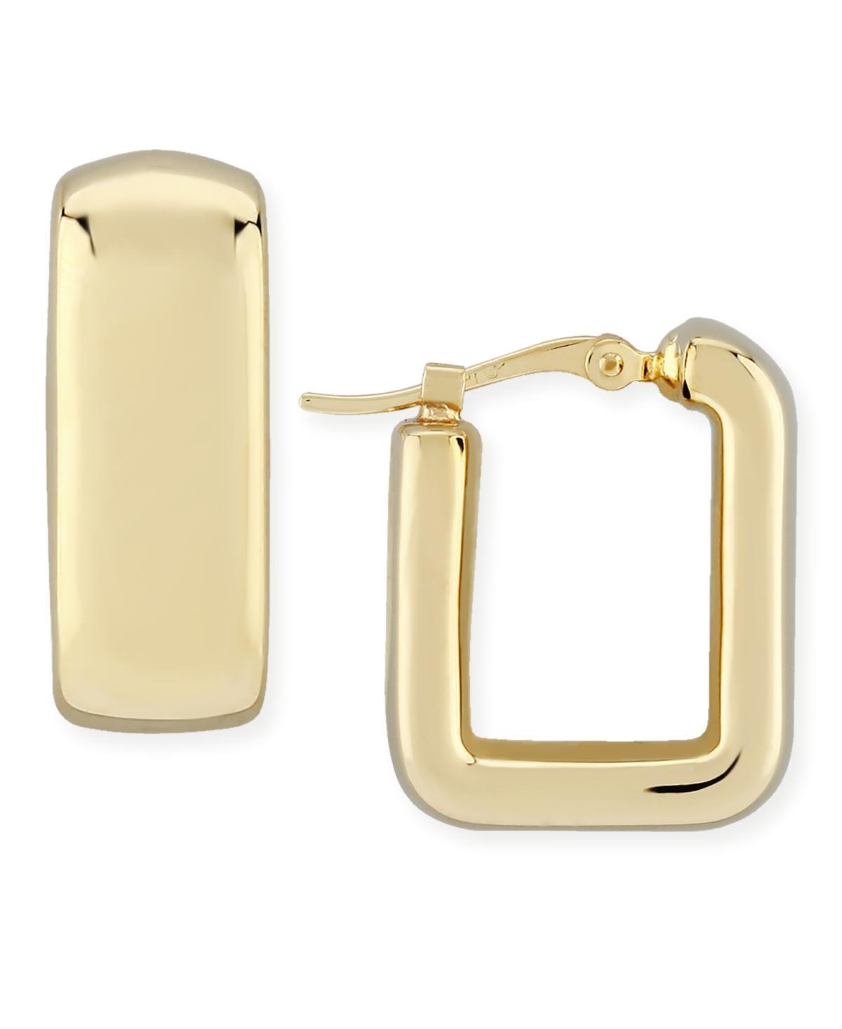 Bold Square Hoop Earrings Set in 14k Gold Product Image