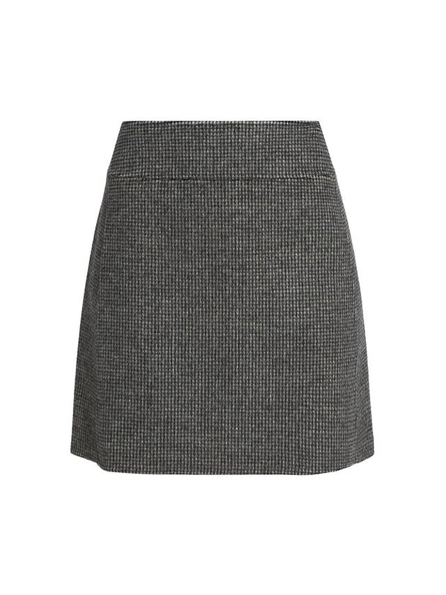 Womens Stone Wool-Mohair Miniskirt Product Image