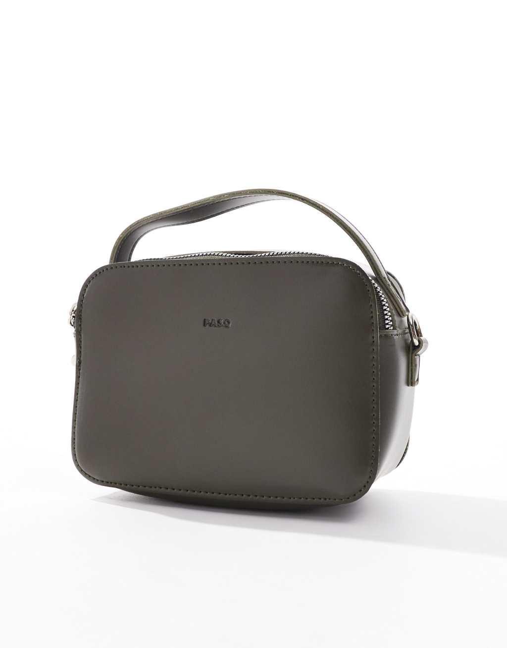 PASQ crossbody camera bag in dark green  Product Image