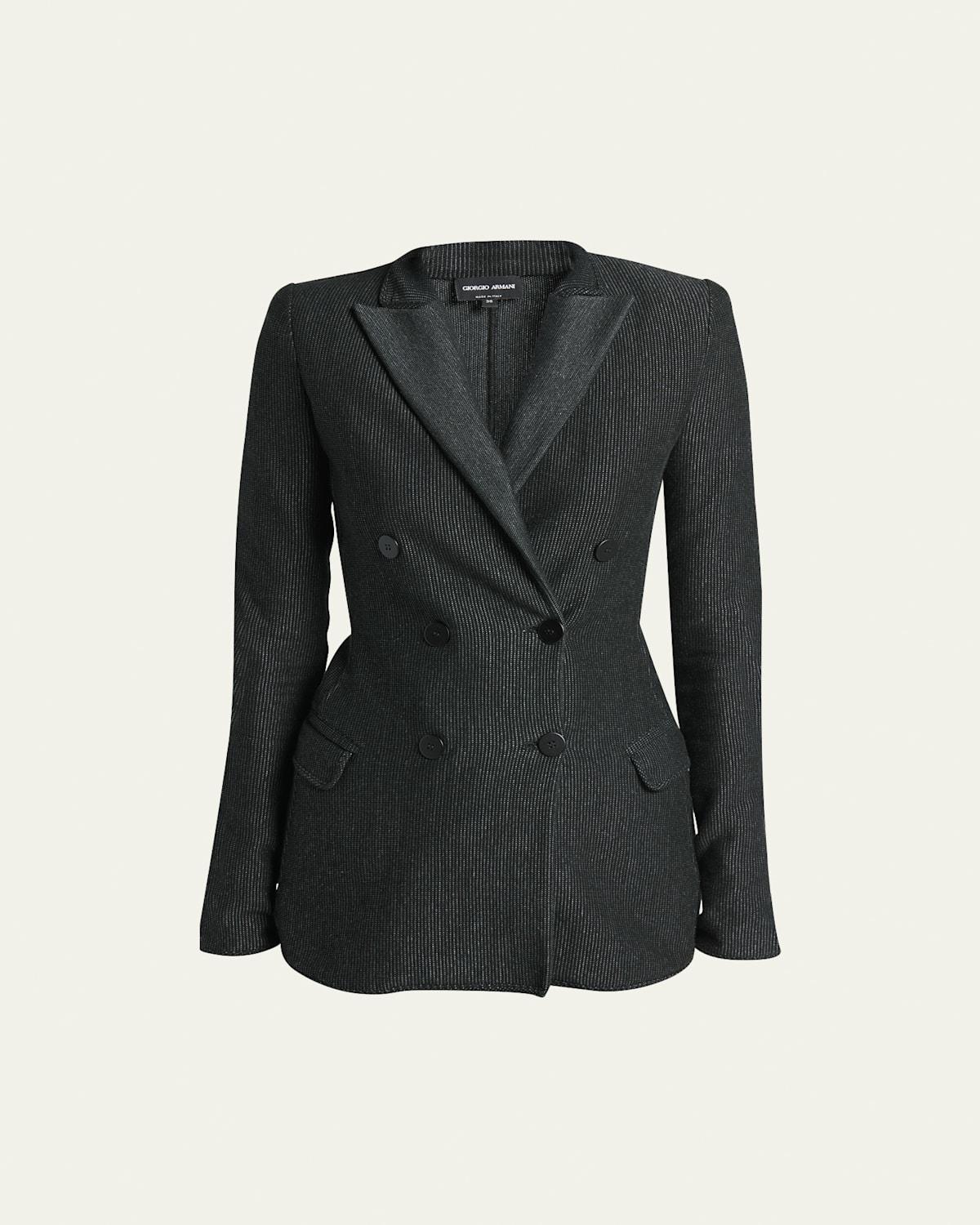 Womens Double-Breasted Jersey Jacket Product Image