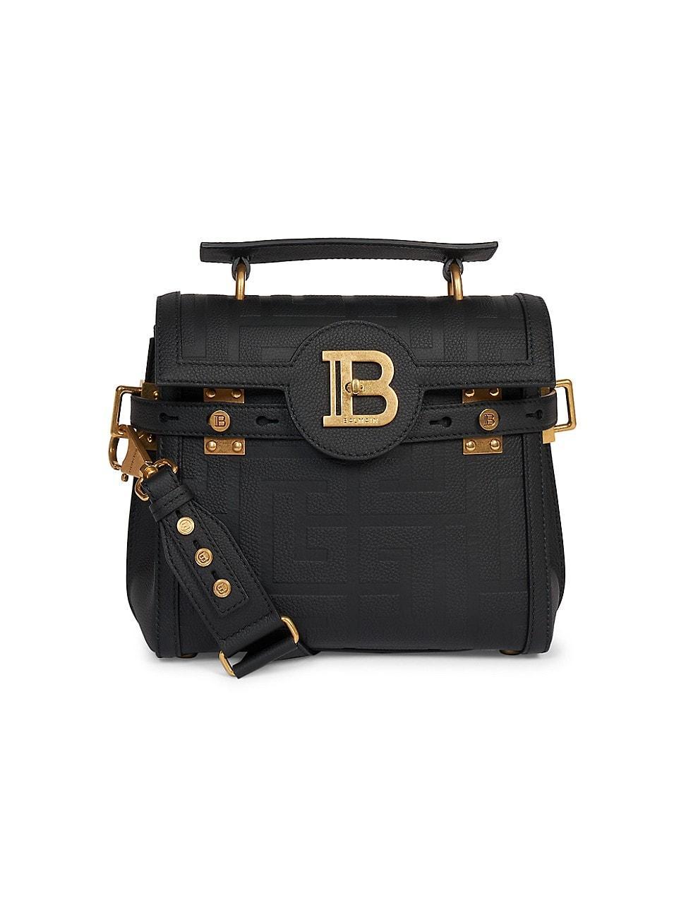 Balmain B-Buzz 23 Monogram Leather Top Handle Bag Product Image